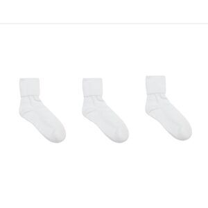 Jefferies Socks Women's Organic Cotton Turn Cuff Sock (Pack of 3)